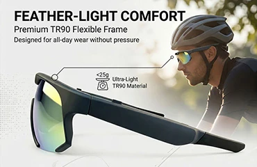 The next-generation "Sports AI Eye" for cycling is here! Smart glasses featuring a 12MP camera, 6-axis image stabilization, and real-time AI translation&mdash;redefining outdoor sports technology!
