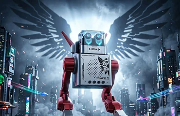 Breaking down the barriers between dimensions, "mecha-themed trendy toys"! Detachable 2-in-1 Bluetooth speaker headphones, igniting the billion-dollar desktop toy and gift market!