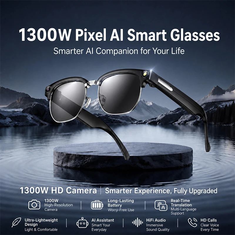 G07 AI smart glasses with camera,4K video, ultra-high definition. Al dialogue, Bluetooth calling,Intelligent real-time voice translation