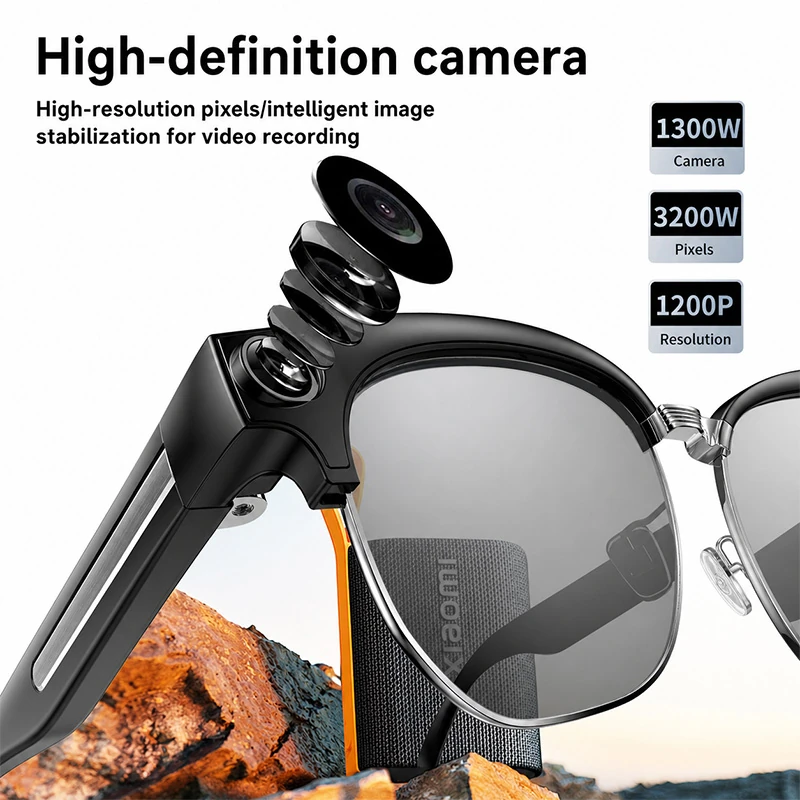 G07 AI smart glasses with camera,4K video, ultra-high definition. Al dialogue, Bluetooth calling,Intelligent real-time voice translation
