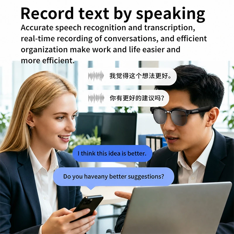 G07 AI smart glasses with camera,4K video, ultra-high definition. Al dialogue, Bluetooth calling,Intelligent real-time voice translation