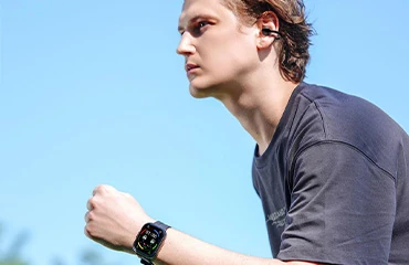 Cure your "missing earbud case" syndrome! A 2-in-1 smartwatch with a large display&mdash;bringing order to your life, right on your wrist.