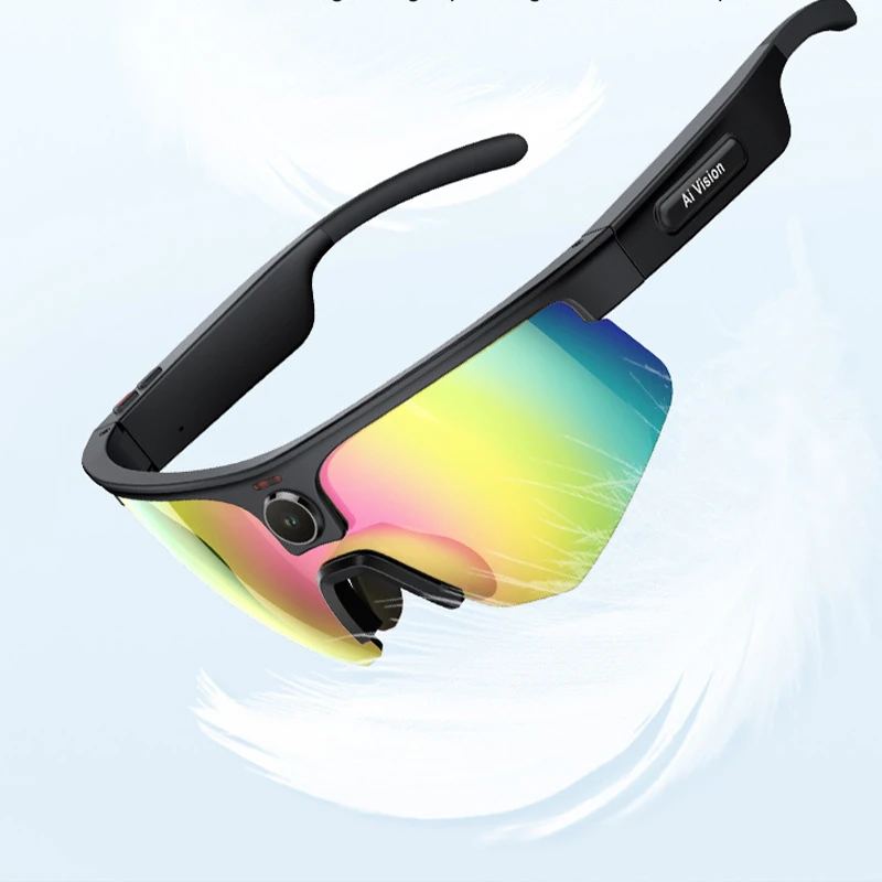 Q02 Outdoor Smart Glasses (13MP Camera): Features reverse-charging case, photo/video capture, image viewing, translation, object recognition, and AI assistant.