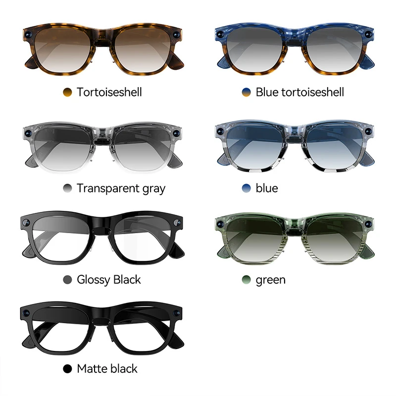 Y1 AI Smart Glasses with Camera: Features include photo/video capture, audio recording, calls, music playback, Bluetooth/Wi-Fi transfer, and translation.