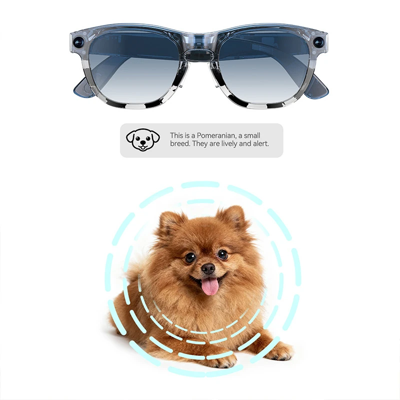 Y1 AI Smart Glasses with Camera: Features include photo/video capture, audio recording, calls, music playback, Bluetooth/Wi-Fi transfer, and translation.