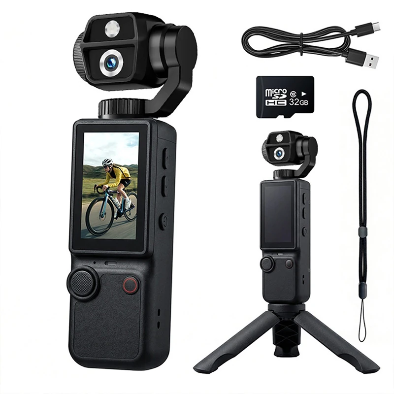 S8 Handheld Outdoor Sports Camera &ndash; 4K HD, Auto-Focus, Pocket-Sized Video Camera for Meetings and Recording