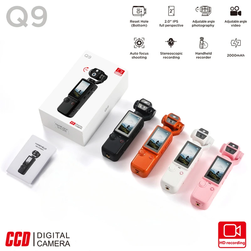 S8 Handheld Outdoor Sports Camera &ndash; 4K HD, Auto-Focus, Pocket-Sized Video Camera for Meetings and Recording