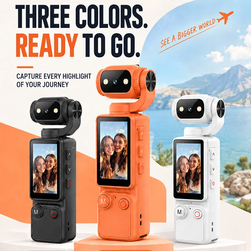 A36 Rotating Pocket Camera: Lightweight and compact design, fits easily in your pocket; features a 1.9-inch color screen and a 2000mAh battery&mdash;perfect for documenting travels and capturing short videos to share